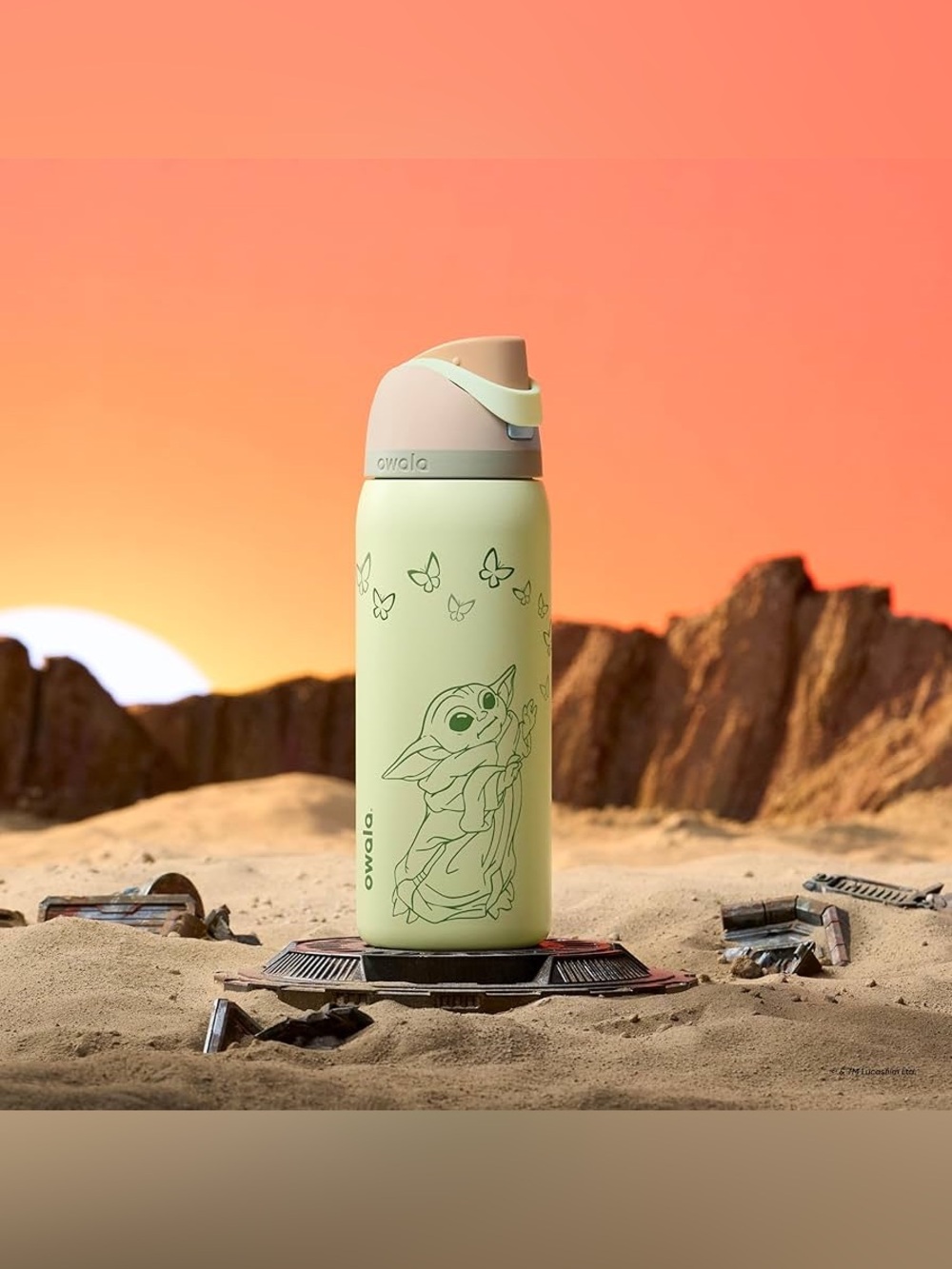Owala Star Wars FreeSip Stainless Steel Water Bottle NIB 32 oz - GroGu